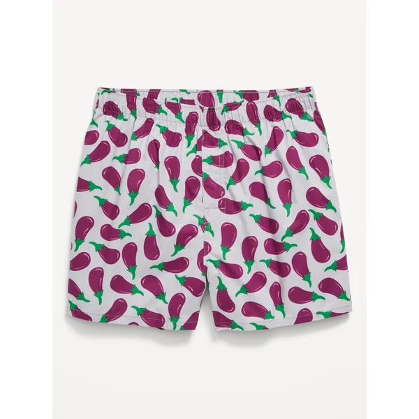 Printed Boxer Shorts - RICH EGGPLANT