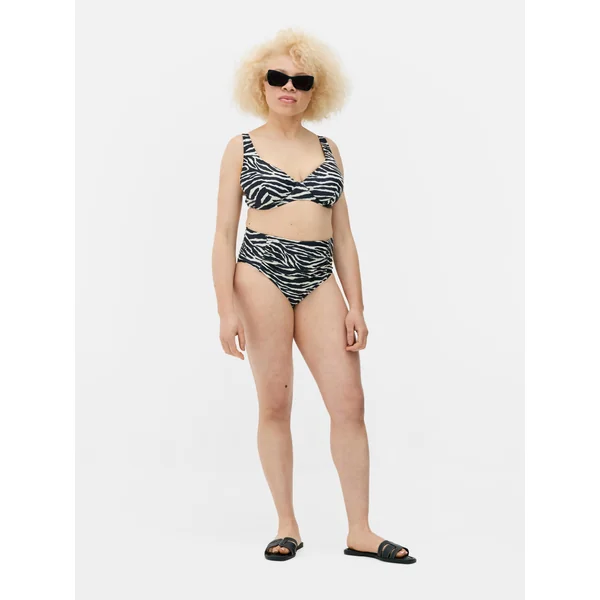 Printed Control Bikini Bottoms - Black/White