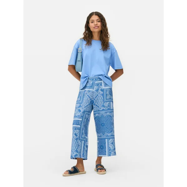 Printed Culottes - Blue