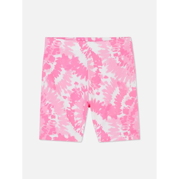 Printed Cycling Shorts - Pink