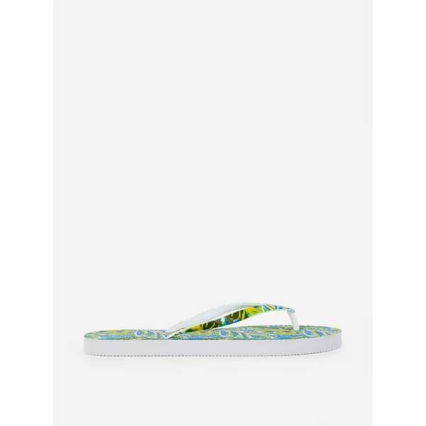 Printed Flip Flops - Blue