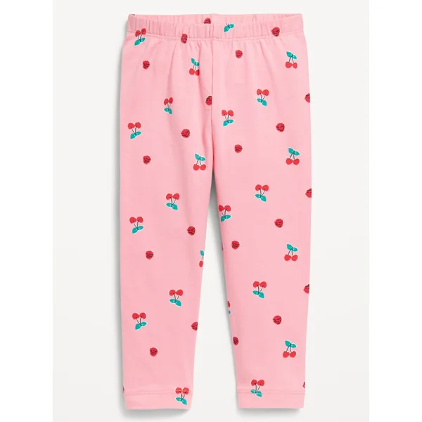 Printed Full-Length Leggings for Toddler Girls - Cherry