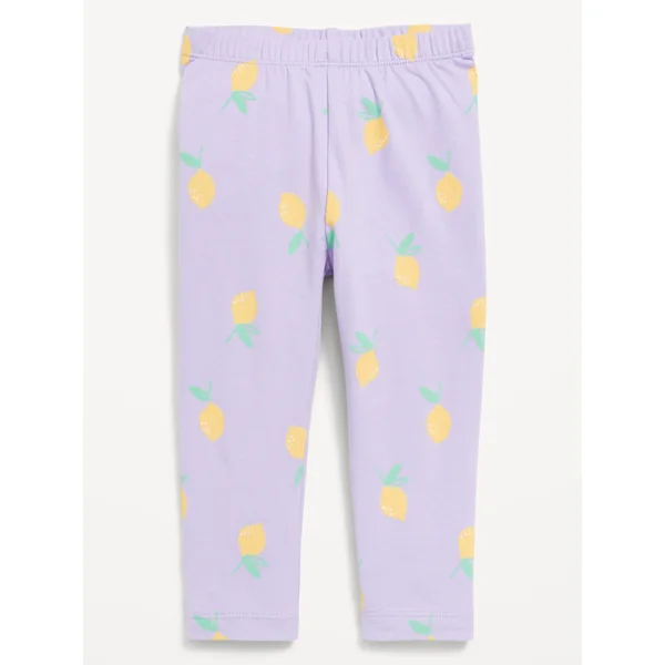 Printed Full-Length Leggings for Toddler Girls - Lemons