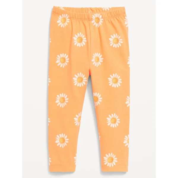 Printed Full-Length Leggings for Toddler Girls - Sunflower