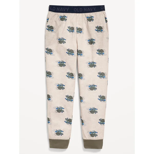 Printed Jersey-Knit Pajama Jogger Pants for Boys - Turtles