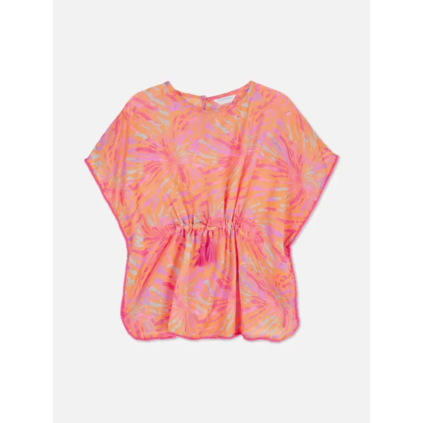 Printed Kaftan Beach Coverup - Multi