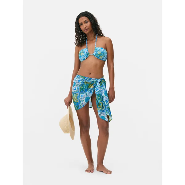 Printed Mini Sarong - Bright Green