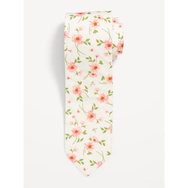 Printed Necktie for Men - Pink Floral