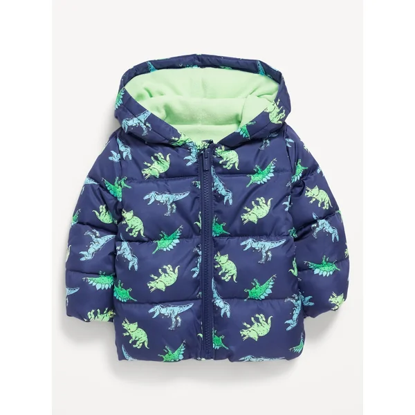 Printed Quilted Puffer Jacket for Baby - Dino