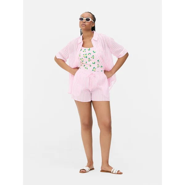 Printed Resort Shirt - Light Pink