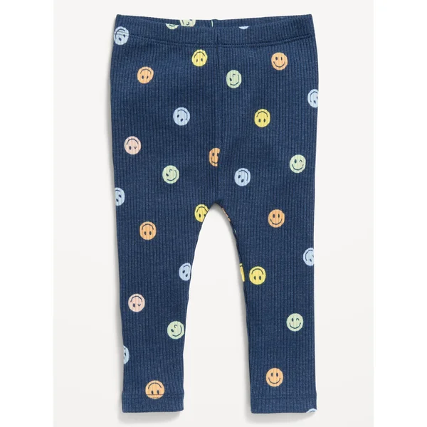 Printed Rib-Knit Leggings for Baby - Smile