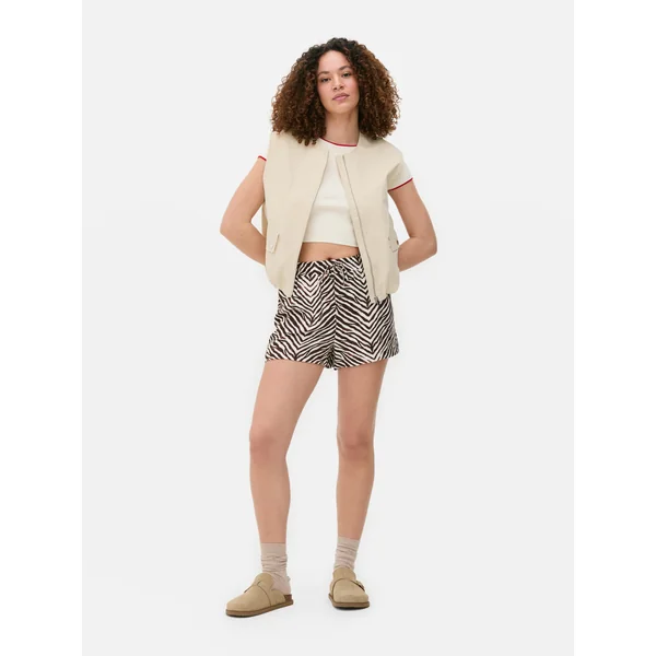 Printed Shorts - Brown