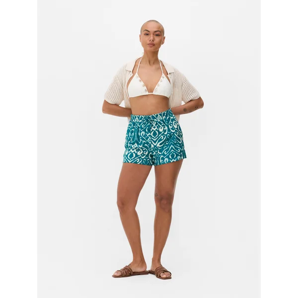 Printed Shorts - Teal