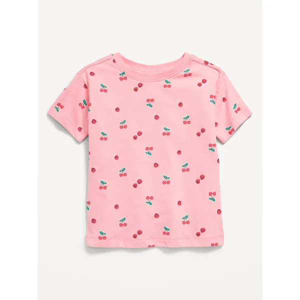 Printed Short-Sleeve T-Shirt for Toddler Girls - Cherry