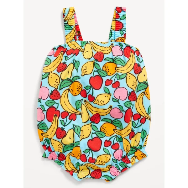 Printed Sleeveless One-Piece Romper for Baby - Mixed Fruit