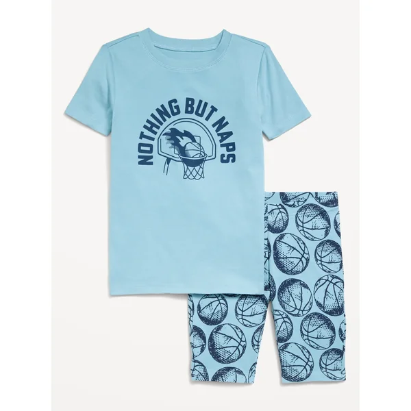Printed Snug-Fit Pajama Set for Boys - NIAGARA MIST
