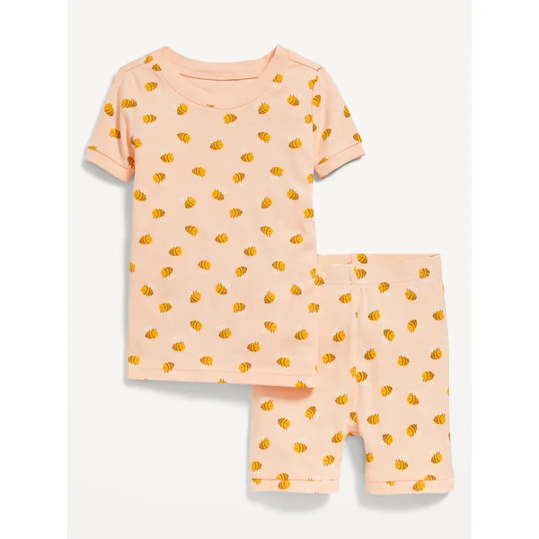 Printed Snug-Fit Pajama Set for Toddler & Baby - Bumblebee