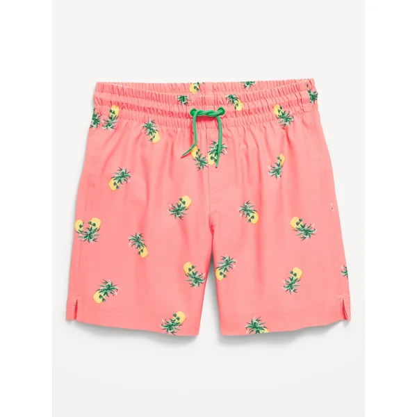 Printed Swim Shorts for Boys - Pink Pineapple