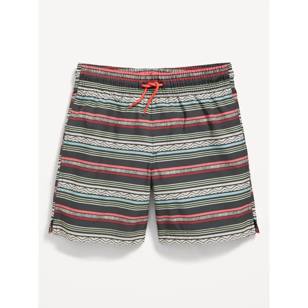 Printed Swim Shorts for Boys - Pink Stripe