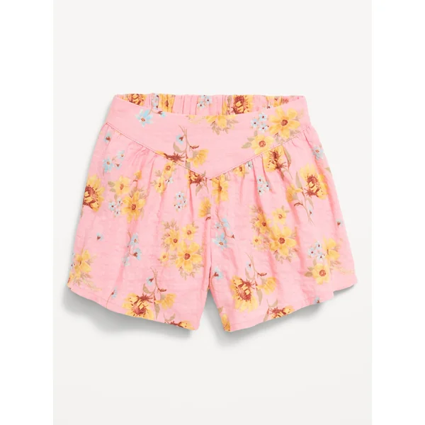 Printed Swing Culotte Shorts for Toddler Girls - Sunflower