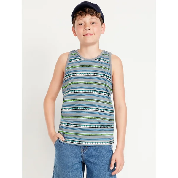 Printed Tank Top for Boys - OREGON GREEN STRIPE