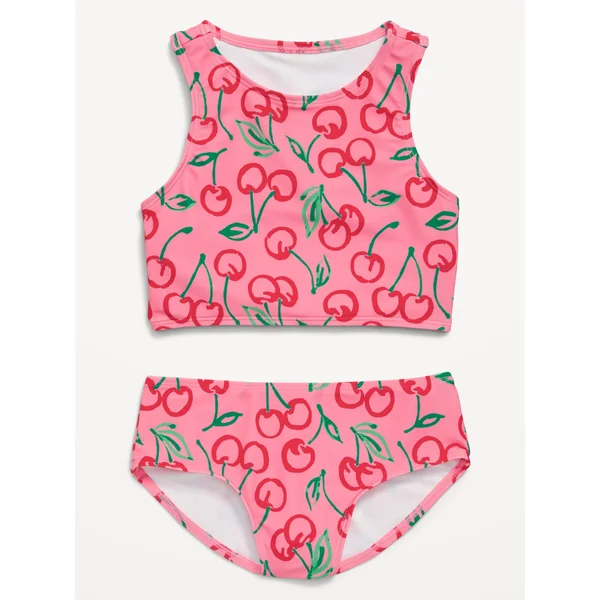 Printed Tankini Swim Set for Girls - Cherries