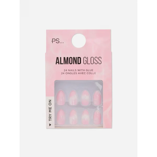 PS... Almond Gloss Faux Nails - Multi