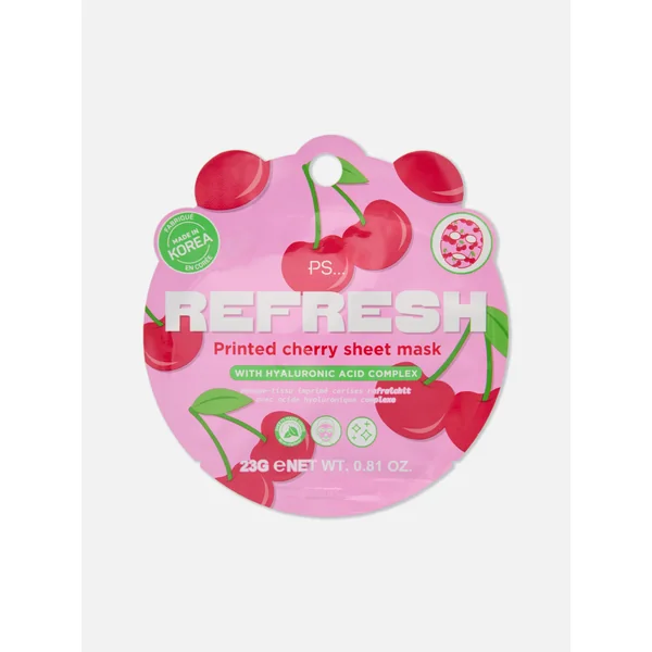 PS... Cherry Printed Sheet Mask - Multi