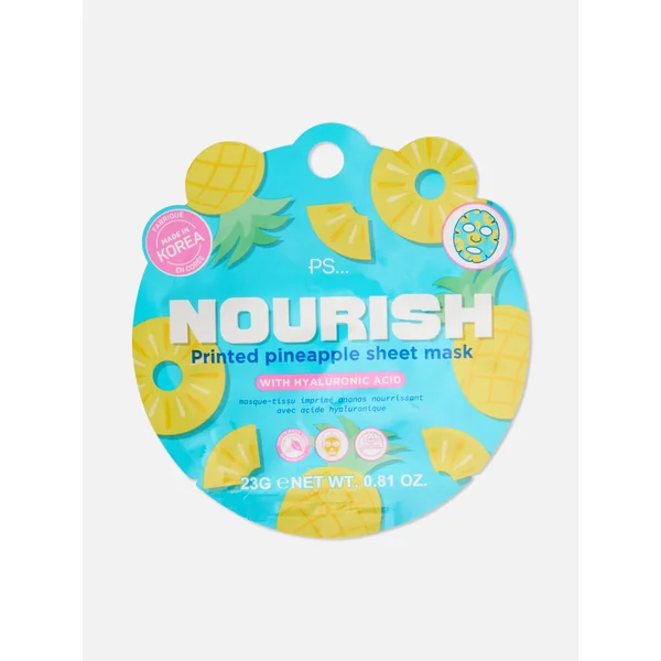 PS... Pineapple Printed Sheet Mask - Multi