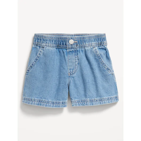 Pull-On Jean Shorts for Toddler Girls - Light Wash