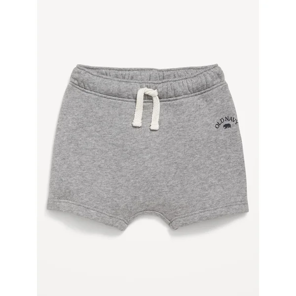 Pull-On Logo-Graphic Fleece Shorts for Baby - Dark Heather Gray