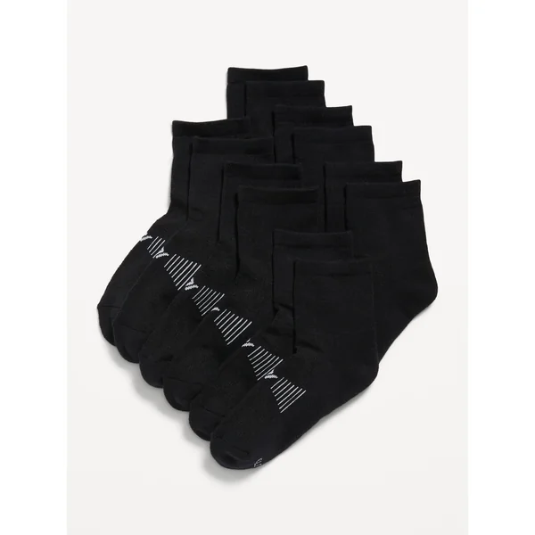 Quarter Crew Go-Dry Performance Socks 6-Pack for Boys - BlackJack