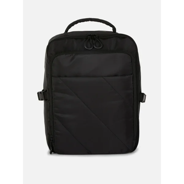 Quilted Backpack - Black