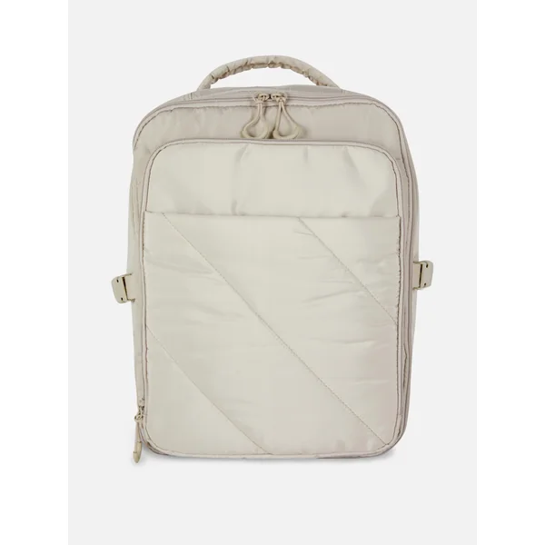Quilted Backpack - Natural
