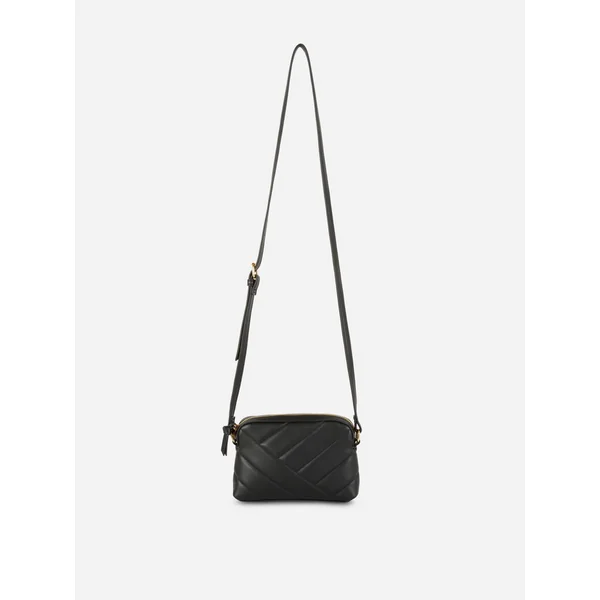 Quilted Crossbody Bag - Black