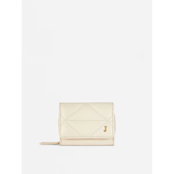 Quilted Initial Purse - Ivory