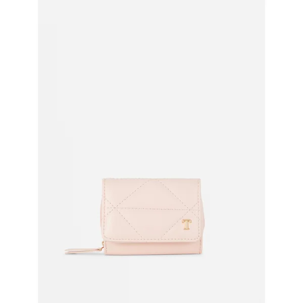 Quilted Initial Purse - Pink
