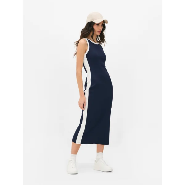 Racerback Midi Dress - Navy