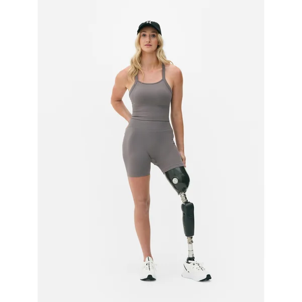 Racerback Performance Bra - Gray