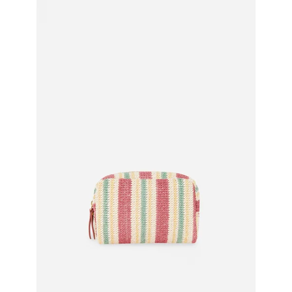 Raffia Makeup Bag - Multi