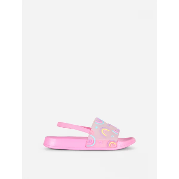 Rainbow Slingback Slides - Multi