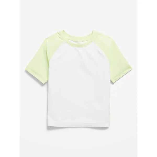 Rashguard Swim Top for Toddler Boys - Pale Citron