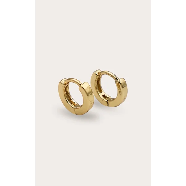 Real Gold Plated Dainty Huggie 2 Pack Hoop Earrings