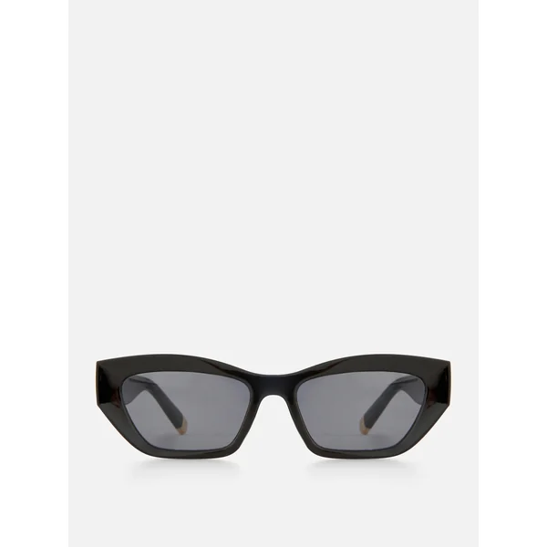 Rectangular Cat Eye Sunglasses - Black
