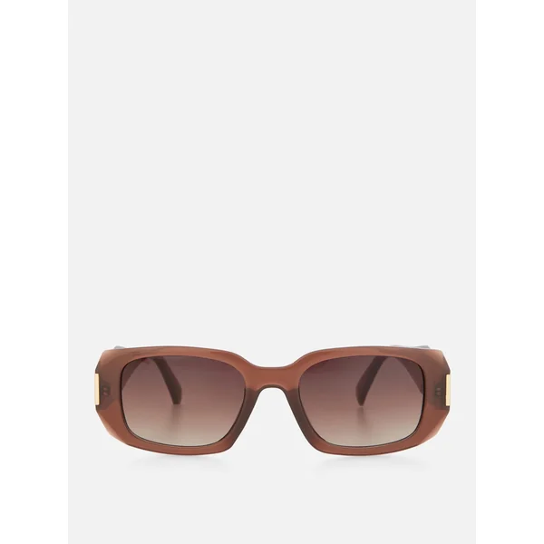 Rectangular Sunglasses - Brown