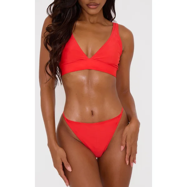 Red Mix & Match String Thong Bikini Bottoms