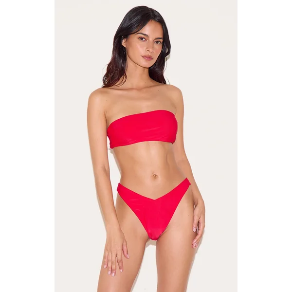 Red Mix & Match V Front Bikini Bottoms