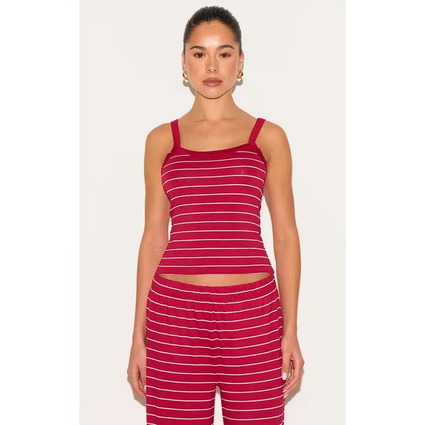 Red Striped Cami Top