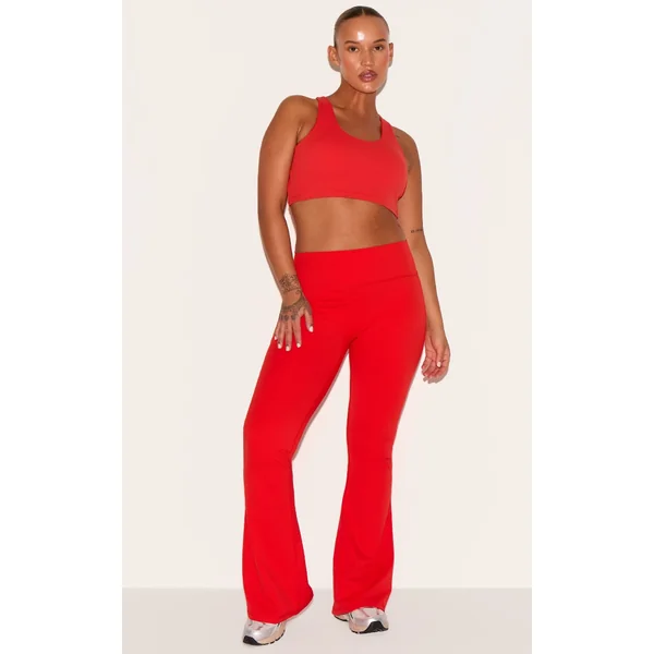Red Ultimate Sculpt Flare Yoga Pants