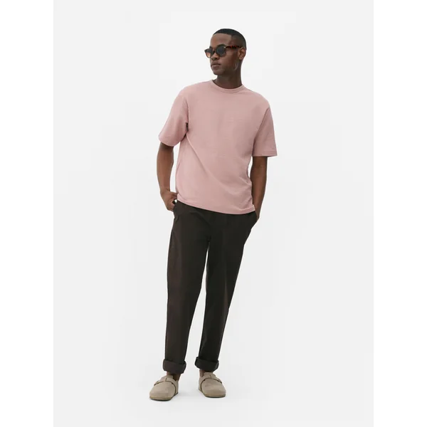 Relaxed Seersucker T-Shirt - Pink